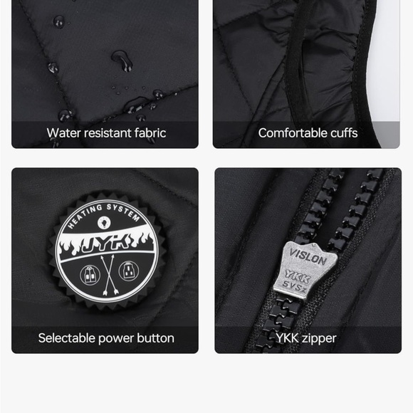 NWT JYK Black Portable Heated Vest with Charger - Picture 8 of 8
